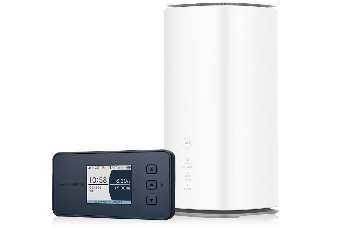 Speed WiｰFi 5G X12とSpeed WiｰFi 5G L13の写真